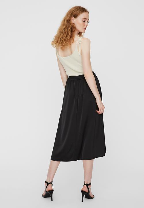 Vero Moda - Gabbi calf skirt - black