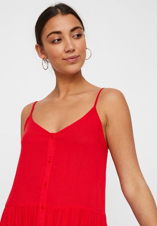 Vero Moda - Morning midi dress - red