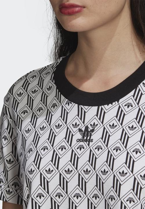 adidas Originals - Cropped T-shirt - white & black 
