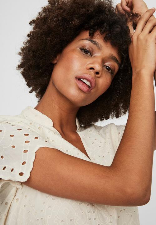 Vero Moda - Norah short sleeve short dress - neutral