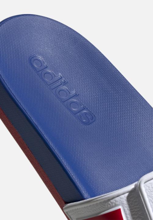 adidas Originals - Adilette comfort adjustable slide - cloud white / scarlet / royal blue