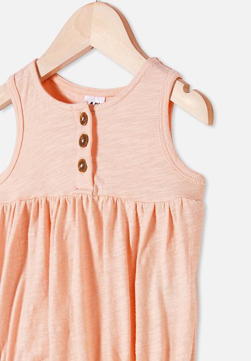 Cotton On - Craigelina singlet bubbysuit - peach