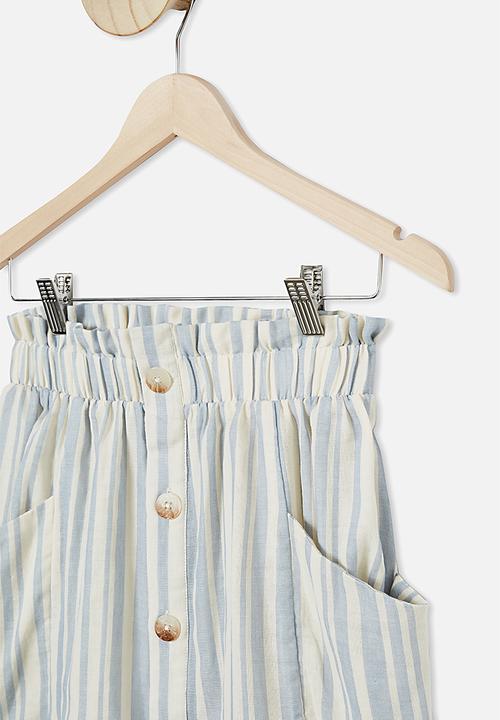 Free by Cotton On - Ava skirt - blue & neutral