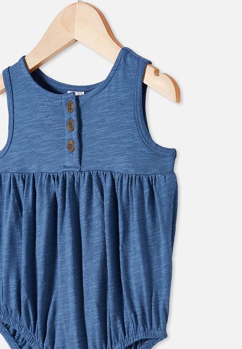 Cotton On - Craigelina singlet bubbysuit - blue 