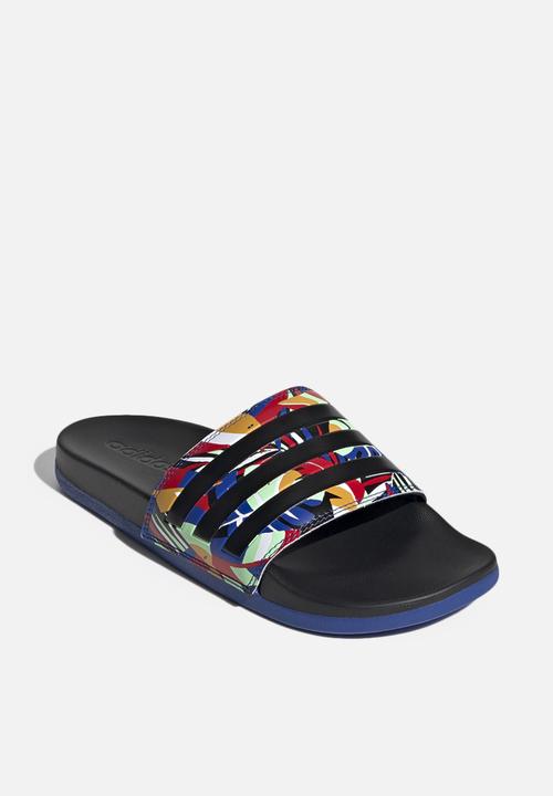 adidas Originals - Adilette comfort - core black & royal blue