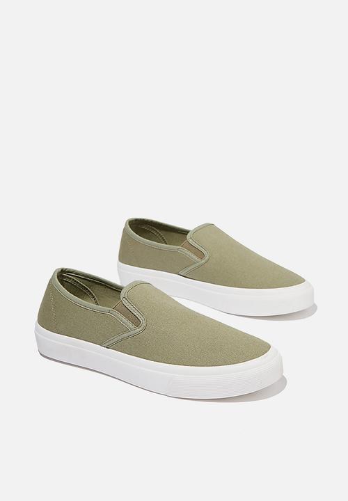 Cotton On - Harper slip on - khaki canvas