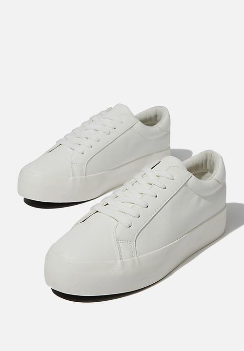 Cotton On - Ally platform sneaker - white