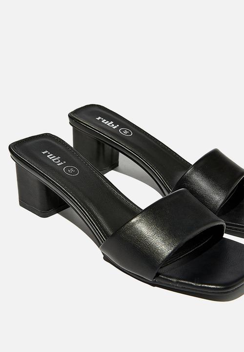 Cotton On - Cecil low block mule - black