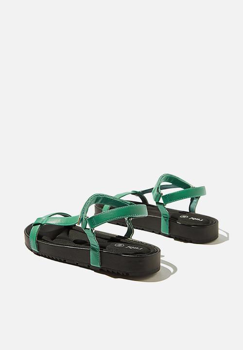 Cotton On - Malmo flatform sporty sandal  - green 