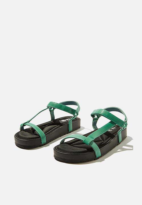 Cotton On - Malmo flatform sporty sandal  - green 