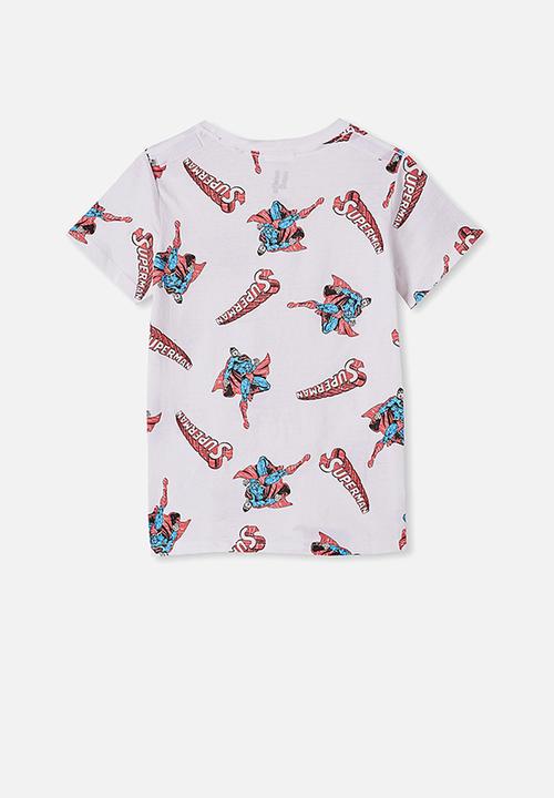 Cotton On - Short sleeve license cape tee - white & navy