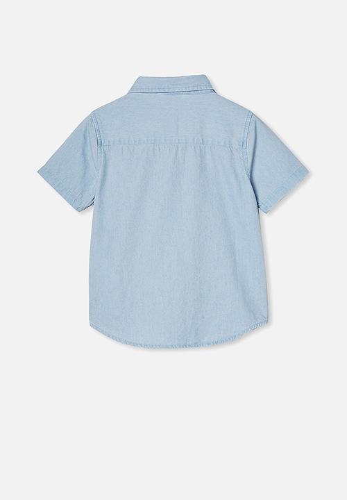 Cotton On - Resort short sleeve shirt - blue