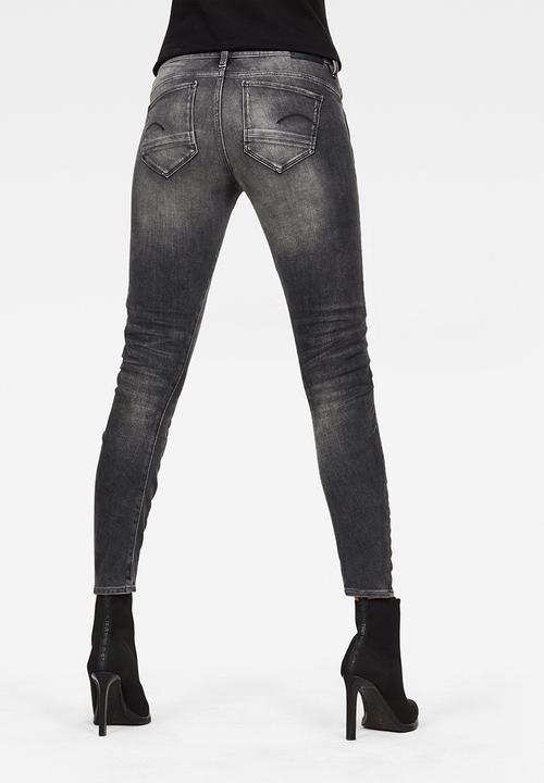 G-STAR - Arc 3d mid skinny womens jeans - vintage basalt
