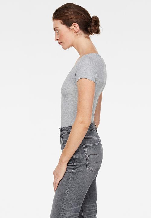 G-STAR - Basic round neck cap sleeve T-shirt - grey