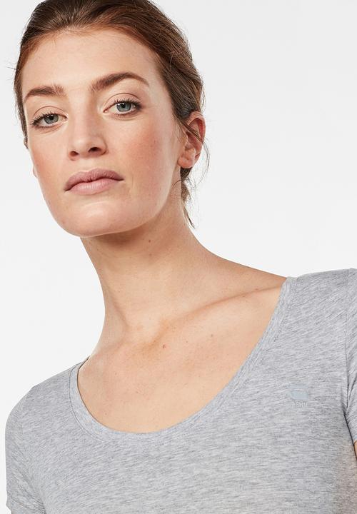 G-STAR - Basic round neck cap sleeve T-shirt - grey