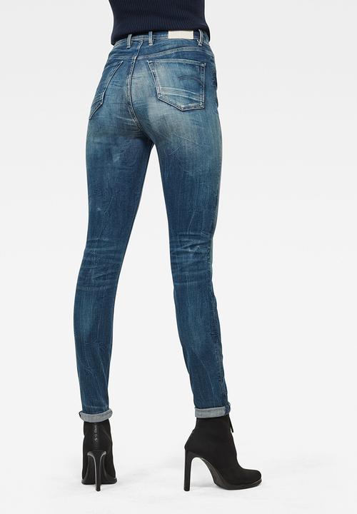 G-STAR - Kafey ultra high skinny womens jeans - faded baum blue