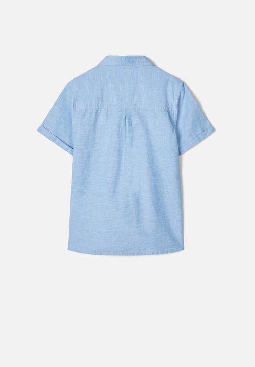 Name It - Fugl short sleeve shirt - blue