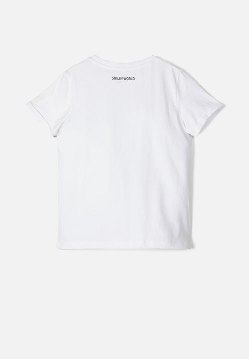 Name It - Happy telo short sleeve top - white