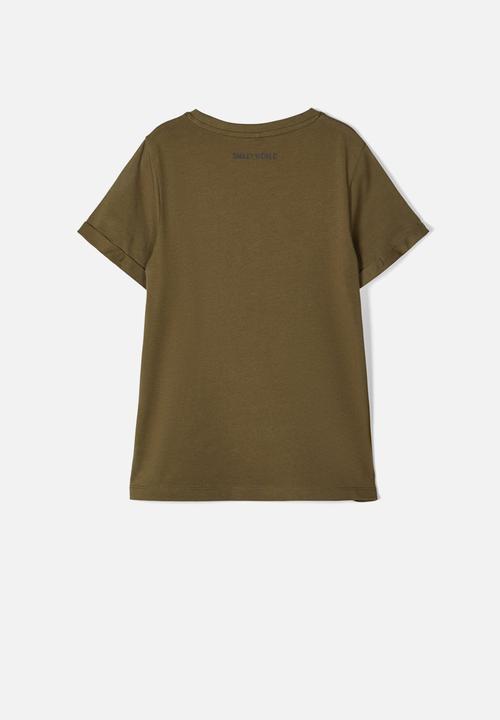Name It - Happy telo short sleeve top - khaki 