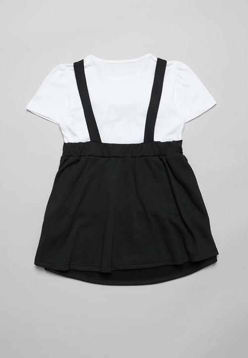 Pop Candy - Pinafore and tee set - black & white