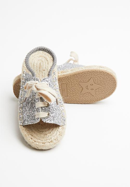 Pop Candy - Girls espadrille sandal - silver