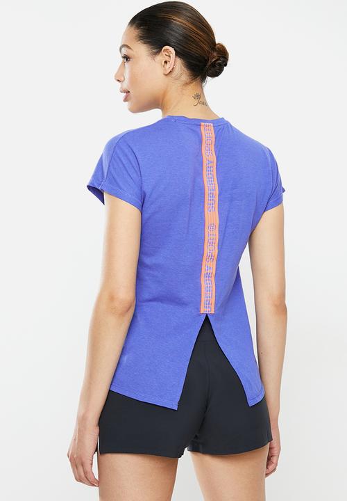 Superdry. - Core split back tee - blue