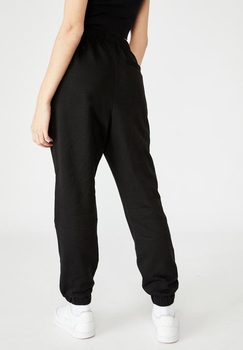 Factorie - Super high rise trackpant - black