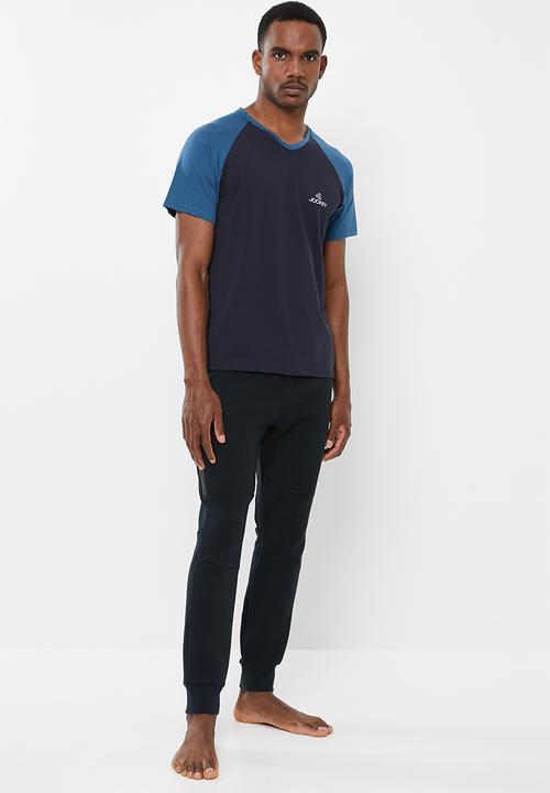 Jockey - Raglan colour blocked tee - navy