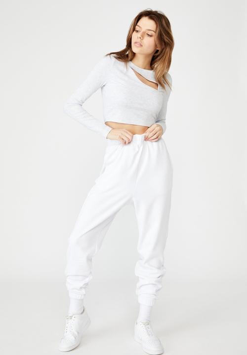 Factorie - Super high rise trackpant - white