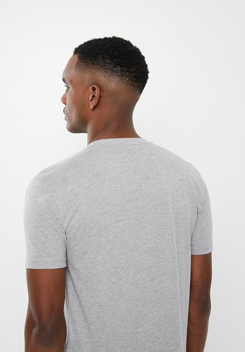 POLO - Mens Cory crest crew neck tee - grey