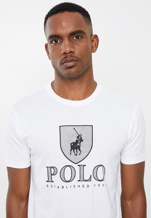 POLO - Cory crest crew neck tee - white