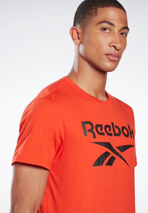 Reebok - Reebok stacked short sleeve tee - red