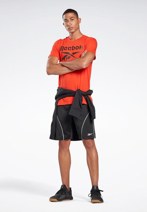 Reebok - Reebok stacked short sleeve tee - red
