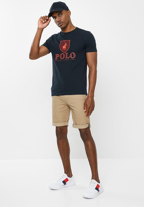 POLO - Cory crest crew neck tee - navy