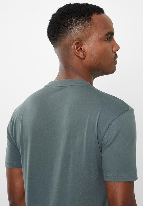 POLO - Pjc Jake short sleeve printed logo tee - charcoal