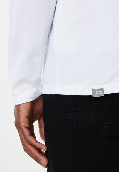 The North Face - Long sleeve red box tee - white