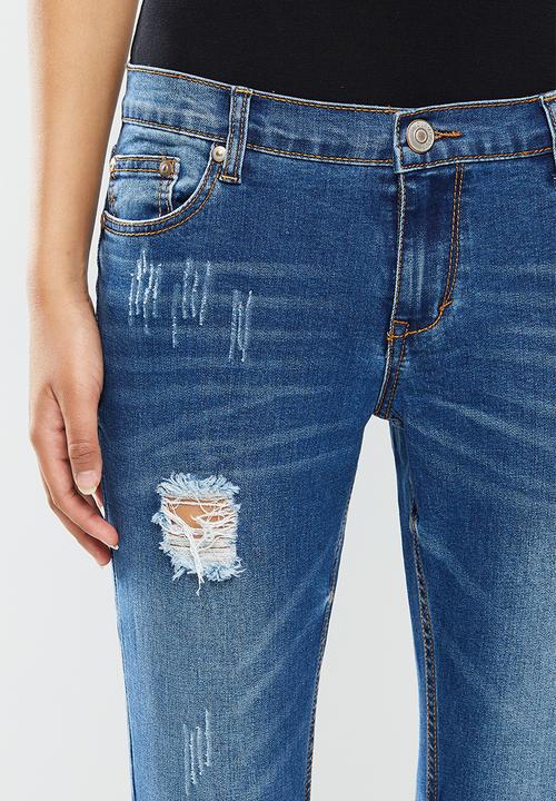 Glamorous - Knee slash skinny - blue