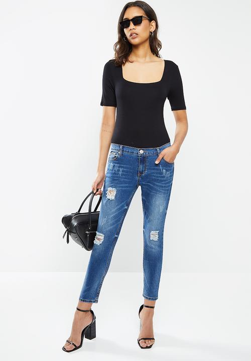 Glamorous - Knee slash skinny - blue
