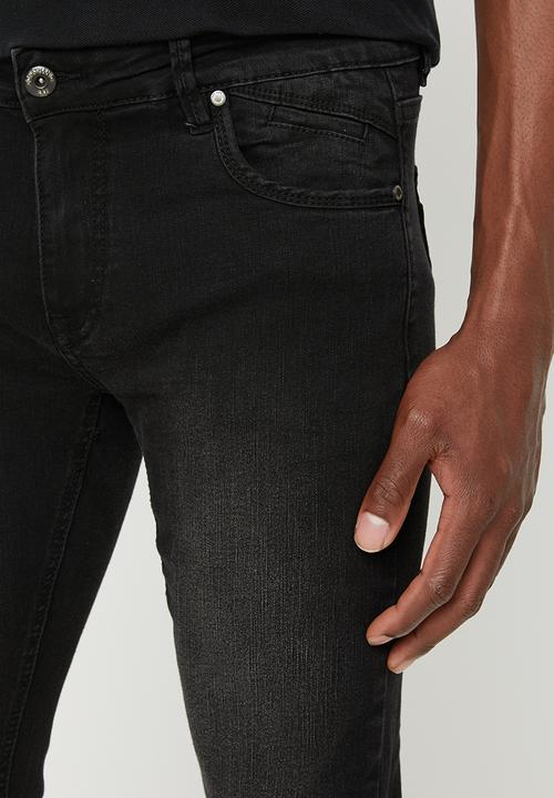 Jonathan D - Slim fit five pocket denim jeans - black