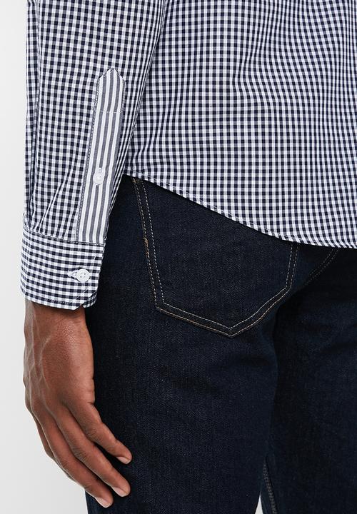 Pringle of Scotland - Devin long sleeve styled - navy & white