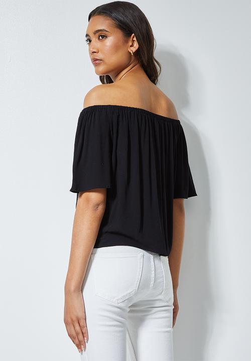 Superbalist - Basic off the shoulder blouse - black