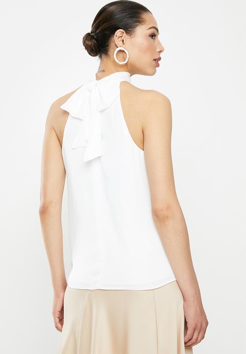 MILLA - Halter tie blouse - ivory