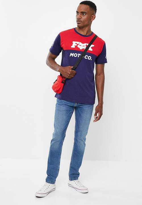 Fox - Split decision  short sleeve tee - navy