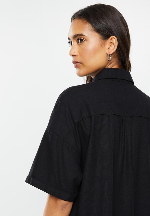Vero Moda - Pina wide 2/4 shirt - black