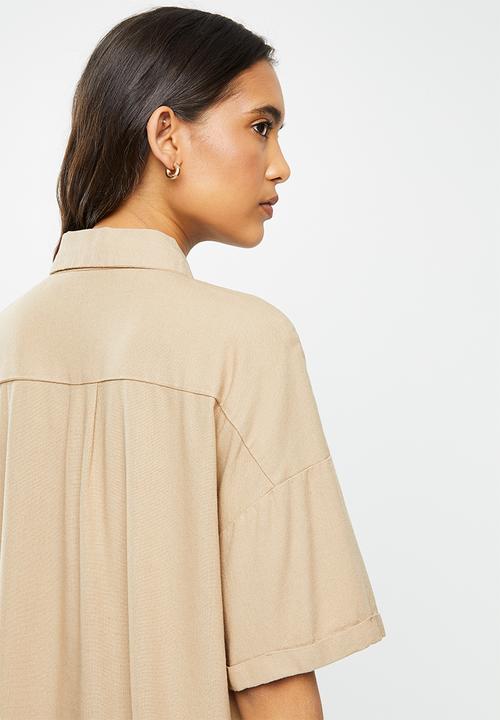 Vero Moda - Pina wide 2/4 shirt - neutral 