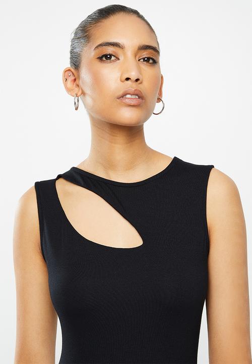 Blake - Bodycon mini dress  with cutout - black