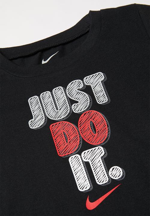 Nike - Nike boys short sleeve tee pant set - black & grey