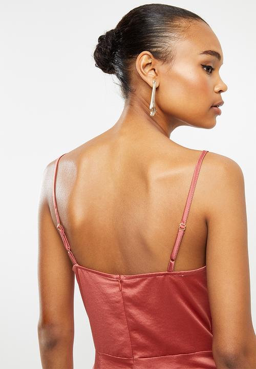 MILLA - Satin wrap dress - pink