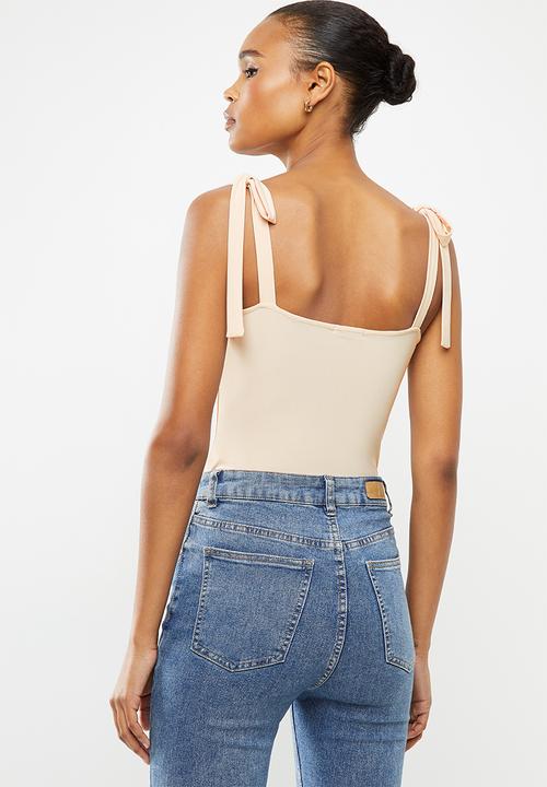 MILLA - Tie strap bodysuit - neutral