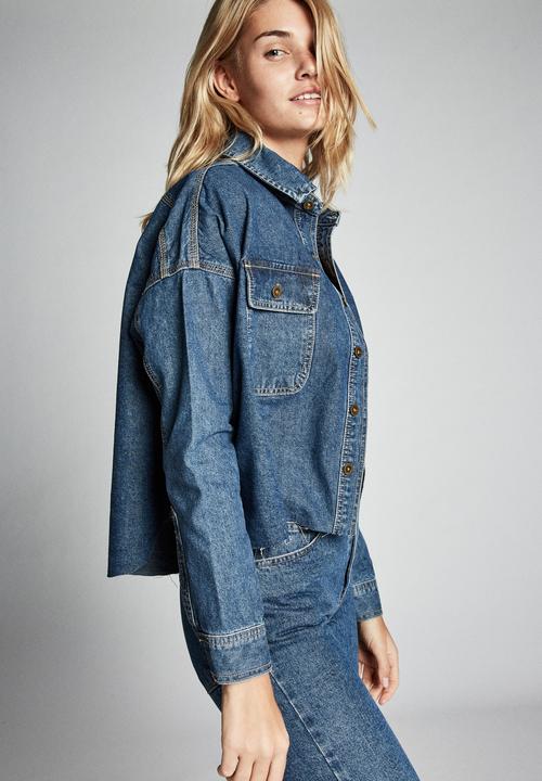 Cotton On - Drop shoulder batwing shacket - blue